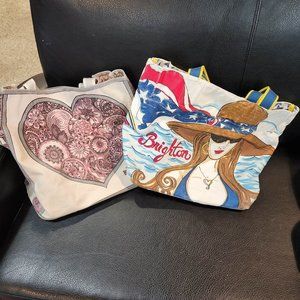 2 Brighton canvas totes LOVE and CHIC AHOY